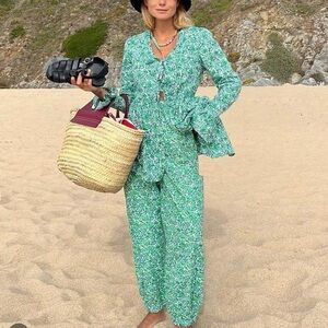 SABINA SOMMER Floral Tie Top Size XS